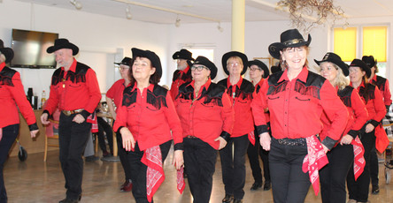Line Dancer auf dem Frauentag in der ProCurand Seniorenresidenz Eberswaldend D