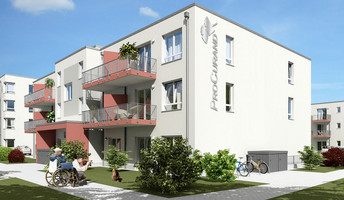 Visualisierung der neuen Service-Apartmentanlage der ProCurand Strausberg Wriezener Straße