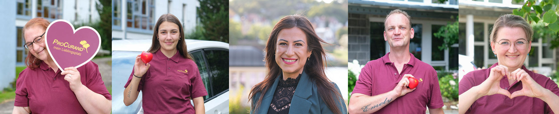 Collage ProCurand Mitarbeiter der Ambulanten Pflege Sigmaringen