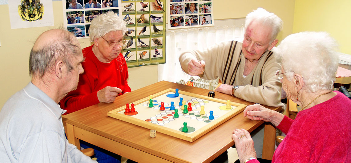 Die Senioren erfreuen sich an vielen unterschiedlichen Spielen und Gruppenaktivitäten