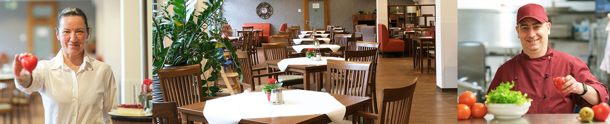 Restaurant Vier Jahreszeiten und Mitarbeiter*innen aus dem Restaurant 