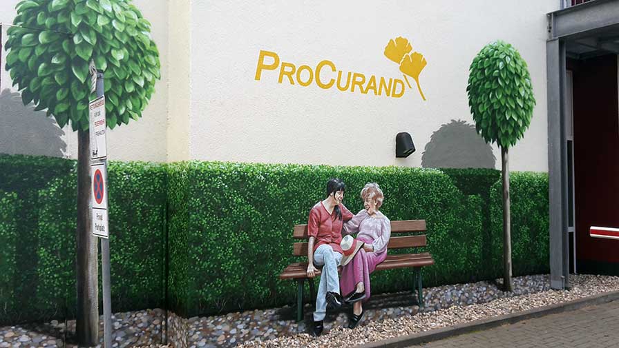 ProCurand Seniorenresidenz in Magdeburg mit künstlerischem Graffiti