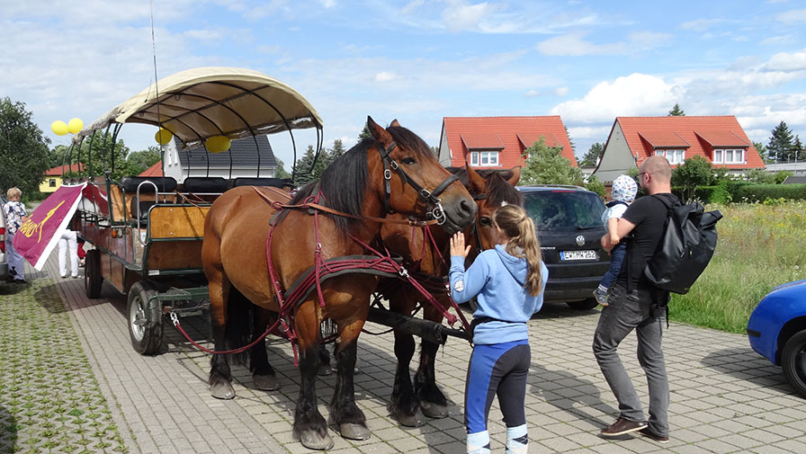 Sommer- und Jubiläumsfest Seniorenresidenz Eberswalde - Kremserfahrten für Bewohner