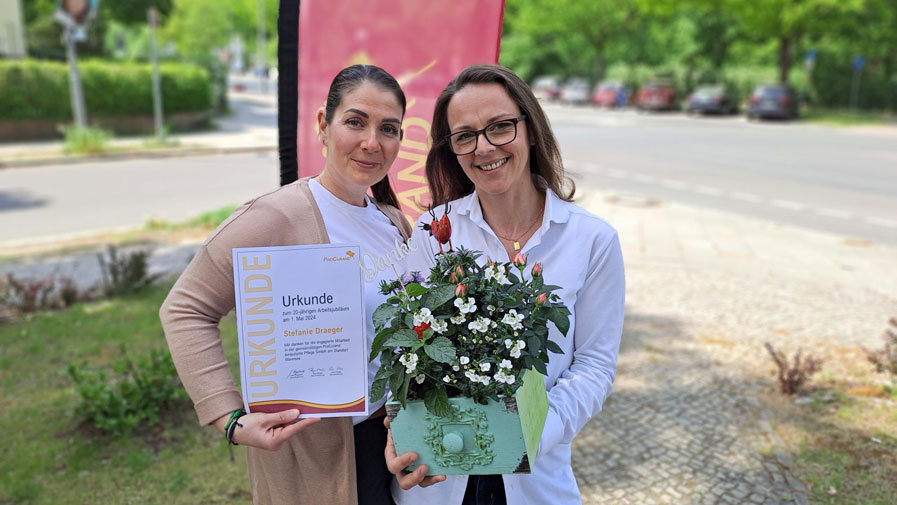 Carer celebrates her 20th anniversary