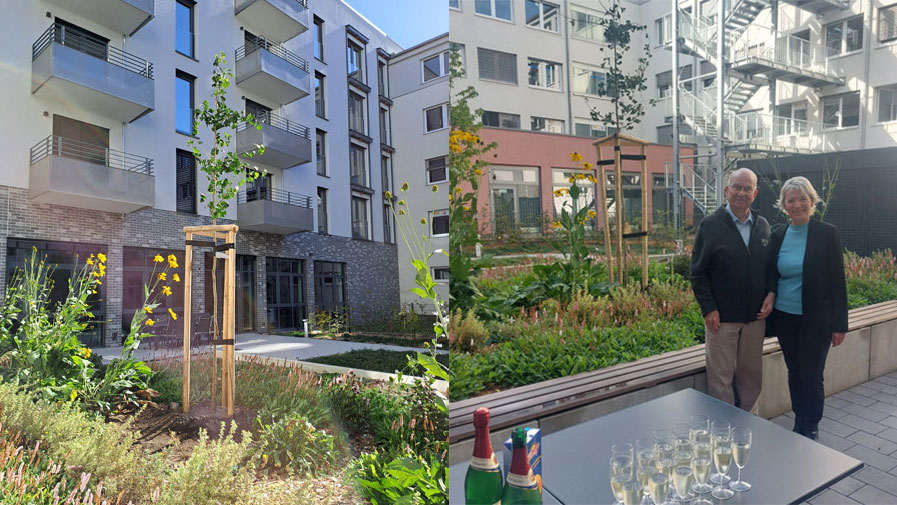 Inauguration of the inner courtyard in Hallorenring